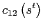 $\displaystyle c_{12}\left( s^{t}\right)$