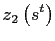 $\displaystyle z_{2}\left( s^{t}\right)$