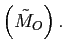 $\displaystyle \left( \tilde{M}_{O}\right) .$