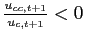 $ \frac{u_{cc,t+1}}{u_{c,t+1}}<0$