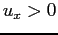 $ u_{x}>0$