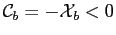 $ \mathcal{C}_{b} = - \mathcal{X}_b<0$