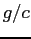 $ g/c$