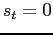 $ s_{t}=0$