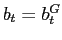 $ b_{t}=b^{G}_{t}$