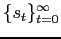 $ \{s_{t}\}_{t=0}^{\infty}$