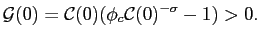 $\displaystyle \mathcal{G}(0) = \mathcal{C}(0)(\phi_c \mathcal{C}(0)^{-\sigma}-1) > 0.$