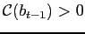 $ \mathcal{C}(b_{t-1})>0$