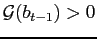 $ \mathcal{G}(b_{t-1})>0$