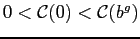 $ 0<\mathcal{C}(0)<\mathcal{C}(b^{g})$