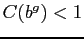 $ C(b^{g})<1$