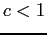 $ c<1$
