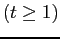$ \left( t\geq1\right)$