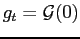 $ g_t = \mathcal{G}(0)$