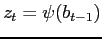 $ z_{t}=\psi(b_{t-1})$