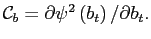 $ \mathcal{C}
_{b}=\partial\psi^{2}\left( b_{t}\right) /\partial b_{t}.$