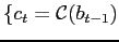 $ \{c_t =\mathcal{C}(b_{t-1})$