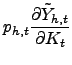 $\displaystyle p_{h,t}\frac{\partial\tilde{Y}_{h,t}}{\partial K_{t}}$