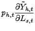 $\displaystyle p_{h,t}\frac{\partial\tilde{Y}_{h,t}}{\partial L_{s,t}}$