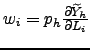 $ w_{i}=p_{h}\frac{\partial\widetilde{Y}_{h}}{\partial L_{i}}$
