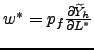 $ w^{\ast}=p_{f}\frac{\partial\widetilde{Y}_{h}}{\partial L^{\ast}}$