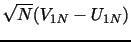 $ \sqrt{N}(V_{1N}-U_{1N})$