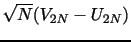 $ \sqrt{N}(V_{2N}-U_{2N})$