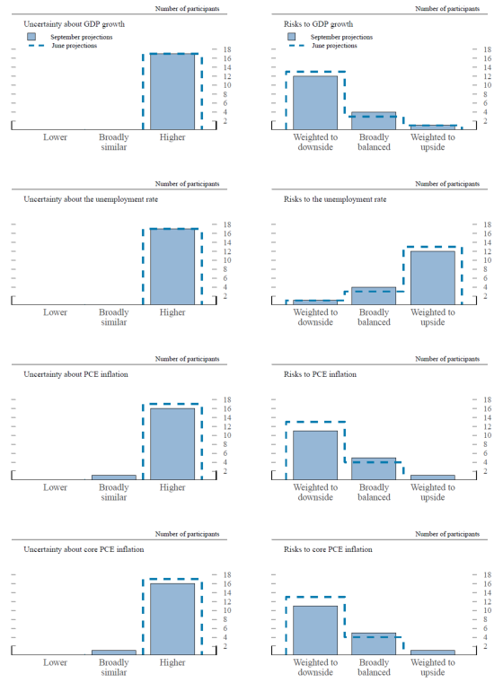 Figure 4. Uncertainty and risks in economic projections