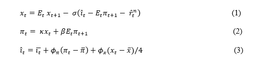 a typical three equation model