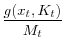 \displaystyle \frac{g(x_{t},K_{t})}{M_{t}}