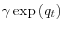 \gamma\exp\left( q_{t}\right) 
