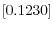 \left[ 0.1230\right] 