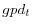 \displaystyle gpd_{t}