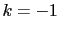 k=-1