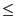 \le 