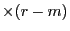 \times (r-m)