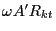 \omega {A}'R_{kt} 