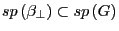 sp\left( {\beta _\bot } \right)\subset sp\left( G \right)