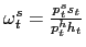 \omega_t^s = \frac{p_t^s s_t}{p_t^h h_t}