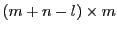  (m+n-l) \times m