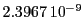  2.3967\,{10}^{-9}