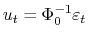  u_t=\Phi_0^{-1}\varepsilon_t