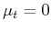  \mu_t=0