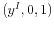  (y^{I},0,1)