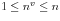 1\le n^v\le n
