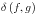 \delta \left( {f,g} \right)