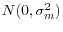 N(0,\sigma _m^2 )