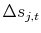 \displaystyle \Delta s_{j,t}