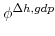  \phi^{\Delta h,gdp}