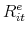  R_{it}^e